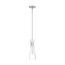 Bahari 1 Light Mini Pendant Fixture Polished Nickel Finish w/ Clear Glass