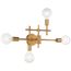 Delphi 4 Light Vanity Aged Gold Finish
