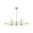 Delphi 8 Light Island Pendant Fixture Aged Gold Finish