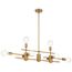 Delphi 8 Light Island Pendant Fixture Aged Gold Finish