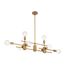 Delphi 8 Light Island Pendant Fixture Aged Gold Finish
