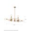 Delphi 8 Light Island Pendant Fixture Aged Gold Finish