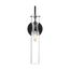 Spyglass 1 Light Wall Sconce Fixture Black Finish w/ Clear Glass