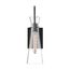 Bahari 1 Light Wall Sconce Fixture Black Finish w/ Clear Glass