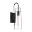 Alondra 1 Light Wall Sconce Fixture Black Finish w/ Clear Glass