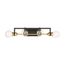 Intention 4 Light Vanity Warm Brass and Black Finish