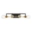 Intention 4 Light Vanity Warm Brass and Black Finish
