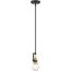 Intention 1 Light Mini Pendant Fixture Warm Brass and Black Finish
