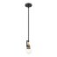 Intention 1 Light Mini Pendant Fixture Warm Brass and Black Finish