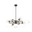 Intention 6 Light Chandelier Warm Brass and Black Finish