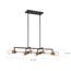 Intention 6 Light Island Pendant Fixture Warm Brass and Black Finish