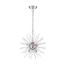 Cirrus 6 Light Chandelier Polished Nickel Finish w/ Glass Rods