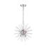 Cirrus 6 Light Chandelier Polished Nickel Finish w/ Glass Rods