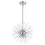 Cirrus 6 Light Chandelier Polished Nickel Finish w/ Glass Rods