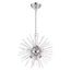 Cirrus 6 Light Chandelier Polished Nickel Finish w/ Glass Rods