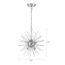 Cirrus 6 Light Chandelier Polished Nickel Finish w/ Glass Rods