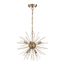 Cirrus 6 Light Chandelier Vintage Brass Finish w/ Glass Rods