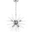 Cirrus 8 Light Chandelier Polished Nickel Finish w/ Glass Rods