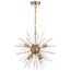 Cirrus 8 Light Chandelier Vintage Brass Finish w/ Glass Rods