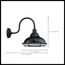 Newbridge 1 Light Large Outdoor Wall Sconce Fixture Gloss Black Finish w/ Silver and Textured Black Accents