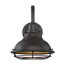 Newbridge 1 Light Small Outdoor Wall Sconce Fixture Dark Bronze Finish w/ Gold Accents