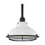 Newbridge 1 Light Large Outdoor Wall Sconce Fixture Gloss White Finish w/ Textured Black Accents