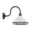 Newbridge 1 Light Large Outdoor Wall Sconce Fixture Gloss White Finish w/ Textured Black Accents