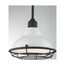 Newbridge 1 Light Small Pendant Fixture Gloss White Finish w/ Textured Black Accents