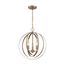 Pendleton 3 Light Pendant Fixture Burnished Brass Finish