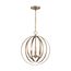 Pendleton 3 Light Pendant Fixture Burnished Brass Finish