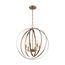 Pendleton 6 Light Pendant Fixture Burnished Brass Finish
