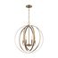 Pendleton 6 Light Pendant Fixture Burnished Brass Finish