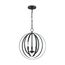 Pendleton 3 Light Pendant Fixture Matte Black Finish
