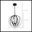 Pendleton 3 Light Pendant Fixture Matte Black Finish