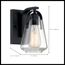 Skybridge 1 Light Vanity Fixture Matte Black Finish w/ Clear Glass