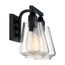 Skybridge 2 Light Vanity Fixture Matte Black Finish w/ Clear Glass