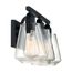 Skybridge 3 Light Vanity Fixture Matte Black Finish w/ Clear Glass