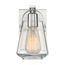 Skybridge 1 Light Vanity Fixture Brushed Nickel Finish w/ Clear Glass