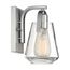 Skybridge 1 Light Vanity Fixture Brushed Nickel Finish w/ Clear Glass