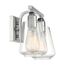 Skybridge 2 Light Vanity Fixture Brushed Nickel Finish w/ Clear Glass