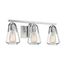 Skybridge 3 Light Vanity Fixture Brushed Nickel Finish w/ Clear Glass