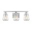 Skybridge 3 Light Vanity Fixture Brushed Nickel Finish w/ Clear Glass