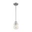 Skybridge 1 Light Mini Pendant Fixture Brushed Nickel Finish w/ Clear Glass