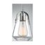 Skybridge 1 Light Mini Pendant Fixture Brushed Nickel Finish w/ Clear Glass
