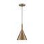 Lightcap 1 Light Small Pendant Fixture Burnished Brass Finish