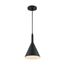 Lightcap 1 Light Small Pendant Fixture Matte Black Finish