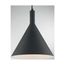 Lightcap 1 Light Large Pendant Fixture Matte Black Finish