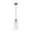 Marina 1 Light Mini Pendant Fixture Brushed Nickel Finish w/ Clear Glass