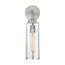 Marina 1 Light Wall Sconce Fixture Brushed Nickel Finish w/ Clear Glass