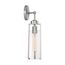 Marina 1 Light Wall Sconce Fixture Brushed Nickel Finish w/ Clear Glass